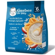 Gerber Mliečna kaša Ryžovo-ovsená Jablko Marhuľa po 6. mesiaci 160 g