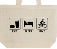 EAT SLEEP BIKE torba zakupy prezent