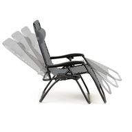 Lehátko záhradné plážové skladacie stoličky sivé