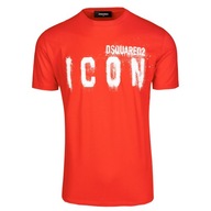 DSQUARED2 włoski t-shirt koszulka ICON RED/CZERWONA NEW roz. L