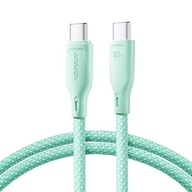 Kabel przewód USB-C 60W szybki transfer Multi-Color Series 1m zielony