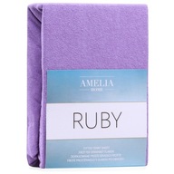 Prześcieradło RUBY frotte 140-160x200 ameliahome - FITTEDFRO/AH/RUBY/PURPLE