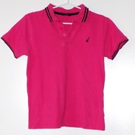 T-shirt Polo Koszulka Różowa Kołnierzyk Guziki roz. 140-146 cm A1166
