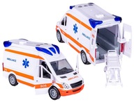 Karetka Pogotowia Ambulans auto otwierane drzwi światło dźwięk + nosze