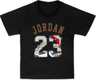 T-SHIRT KOSZULKA DZIECIĘCA BAWEŁNIANA JORDAN 23 BASKETBALL R-110 122 A556