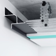 Távtartó profil 20mm-es résvilágításhoz LED alá FEKETE 2M