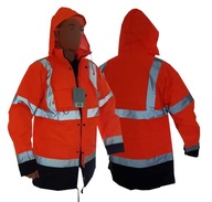 Pracovná bunda výstražná reflexná zateplená BHP zimná 3XL URAN ORANGE