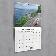 2024 Dog Poop Calendar Poop Dog Humor Wall Calendar Clear Printing Monthly