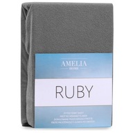 Prześcieradło RUBY frotte 140-160x200 ameliahome - FITTEDFRO/AH/RUBY/CHARCO