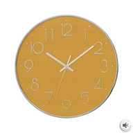Klasické nástenné hodiny 30 cm Žltá Okrúhle S analógovým ciferníkom Závesné