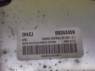 OPEL ASTRA G control unit of the engine 09353459
