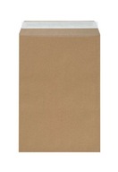 Koperty papierowe z paskiem kleju, format B5 176x250mm, Brązowe, 25 sztuk