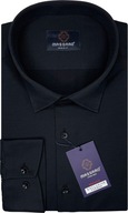 Veľká veľkosť elegantná čierna pánska košeľa s lycra PREMIUM Regular-fit