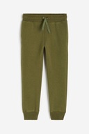 NOWE H&M spodnie dresowe cienkie khaki 128