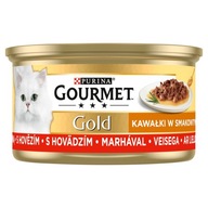 Purina Gourmet Gold w sosie z wołowiną 85g