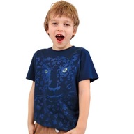 T-shirt chłopięcy Koszulka dziecięca 140 Bawełniana Granat Puma Endo