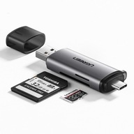 UGREEN ADAPTER CZYTNIK KART SD/microSD USB-A 3.0, USB-C DO LAPTOPA TELEFONU