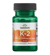 SWANSON WITAMINA K2 MK-7 100mcg Z NATTO NATURALNA