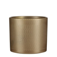 DONICZKA Ø23 złota ceramiczna donica osłonka cylinder złota wytłaczana