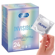 Prezerwatywy DUREX INVISIBLE EXTRA LUBE cienkie dodatkowo nawilżane 24 szt.