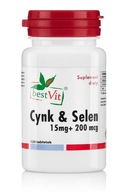 Zinok 15 mg + selén 200 mcg 120 tabliet Bestvit