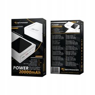 Powerbank BeePower 20000 mAh biały 22.5W z WYŚWIETLACZEM LED + Kabel