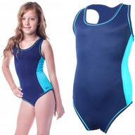 Strój kąpielowy kostium dziewczęcy jednoczęściowy basen plażę 140 SHEPA PL