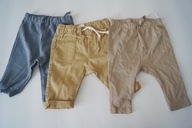 H&M 3 pak zestaw spodnie 68 cm 4-6 m P174