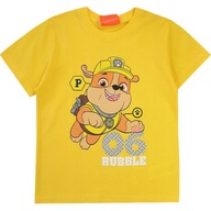 T-SHIRT koszulka krótki rękaw bawełniana Psi Patrol żółta 104