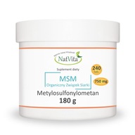 MSM Siarka Organiczna Kolagen Zdrowe Stawy 750mg 240 Tabletek NatVita