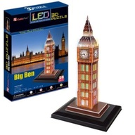 PUZZLE 3D ZEGAR BIG BEN (ŚWIATŁO) [PUZZLE]