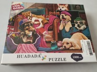 Puzzle 1000 elementów MAŁE PIESKI W DOMU 50x70cm Huadada Puppy Dream House