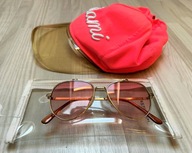 Reserved okulary czapka z daszkiem H&M róż Miami