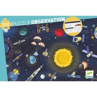 Djeco Pozorovacie puzzle Vesmír planéty 200 dielikov.