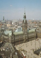 P72.Niemcy Hamburg,Widok na Ratusz,Panorama, Pocztówka