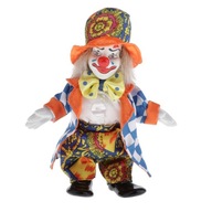 Stojaca bábika klaun Porcelánová bábika šašo s oblečením pre
