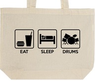 EAT SLEEP DRUMS torba zakupy prezent