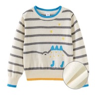 Polarowy sweter dziecięcy w paski 2E7
