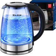 ELEKTROMOS ÜVEG VÍZFORRALÓ 2000W 1,8L ERŐS CSENDES LED-ES VEZETÉK NÉLKÜLI ROZSDAMENTES ACÉL