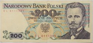Banknot 200 zł 1988 rok - Seria EL
