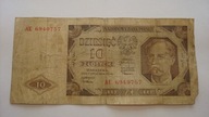 Banknot 10 złotych 1948 seria AE stan 5