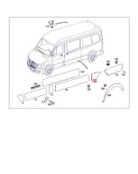 VW Crafter Sprinter 906 06- moulding obrysowka fender rear left before kolem