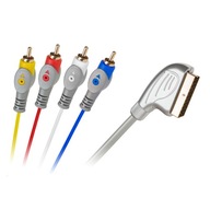 Kabel Euro-4RCA 1.5m łezka 10 szt.