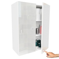Kúpeľňová skrinka závesná 60cm biela vysoký polysk do kúpeľne uzamykateľná
