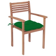 Záhradné stoličky, 2 ks, zelené vankúše, lite d