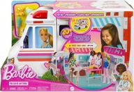 BARBIE MOBILNA KARETKA KLINIKA 2 w 1 ZESTAW Z 20 AKCESORIAMI HKT79