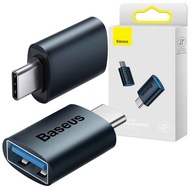 Adapter przejściówka Baseus Mini OTG Adaptor USB-A do USB-C Typ C Niebieski