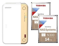 QNAP TS-262-4G s dvoma diskami 14 TB