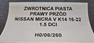 otoč čepu pravý předek NISSAN MICRA V K14