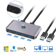 ROZDZIELACZ SWITCH PRZEŁĄCZNIK BOX KVM x4 USB 3.0 TRANSFER DANYCH ADAPTER